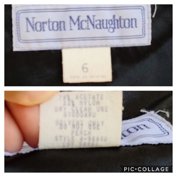 Norton McNaughton Black Velvet Gold Detail Blazer - Picture 13 of 13